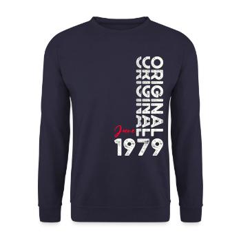 Légende Juin 1979 Millésime 1979 Anniversaire 1979 - Sweat-shirt Unisexe - marine - Devant - Alina (178cm) & Michal (187cm)