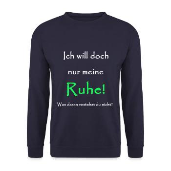 Ruhe - Unisex Pullover - Navy - Vorne - Alina (178cm) & Michal (187cm)