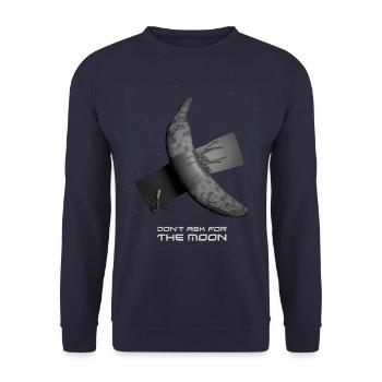 Frag nicht nach dem Mond - Unisex Pullover - Navy - Vorne - Alina (178cm) & Michal (187cm)