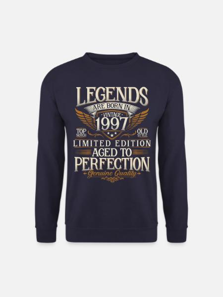 Jahrgang 1997 geboren Legenden Geburtstag Geschenk - Unisex Pullover - Navy