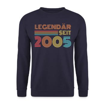 LEGENDÄR seit 2005 - Unisex Pullover - Navy - Vorne - Alina (178cm) & Michal (187cm)