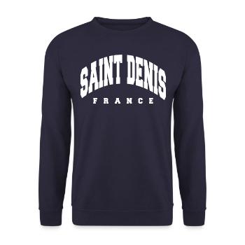 Saint Denis - Unisex Sweatshirt - navy - Front - Alina (178cm) & Michal (187cm)
