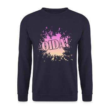 Oida - Unisex Pullover - Navy - Vorne - Alina (178cm) & Michal (187cm)