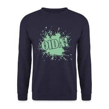 Oida - Unisex Pullover - Navy - Vorne - Alina (178cm) & Michal (187cm)