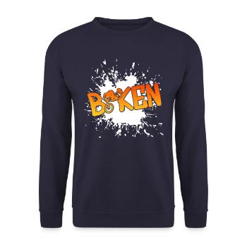Biken Downhill - Unisex Pullover - Navy - Vorne - Alina (178cm) & Michal (187cm)