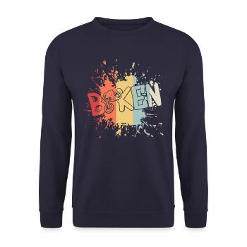 Biken, Downhill, BMX, Mtb - Unisex Pullover - Navy - Vorne - Alina (178cm) & Michal (187cm)