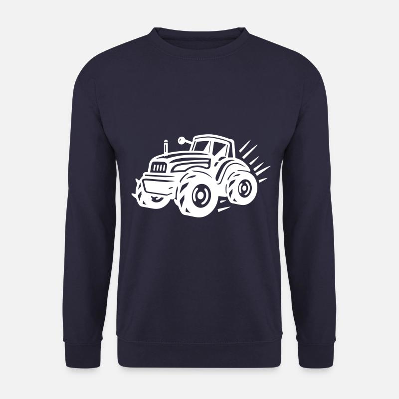 Tractor Farmer Silhouette Trekker - Unisex Sweatshirt - navy