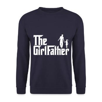 Le père de la petite fille - fier père d’une fille - Sweat-shirt Unisexe - marine - Devant - Alina (178cm) & Michal (187cm)
