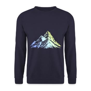 Montagnes Nature Silhouette - Sweat-shirt Unisexe - marine - Devant - Alina (178cm) & Michal (187cm)