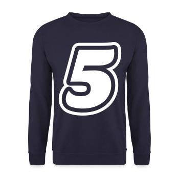 5 Number symbol - Unisex Sweatshirt - navy - Front - Alina (178cm) & Michal (187cm)