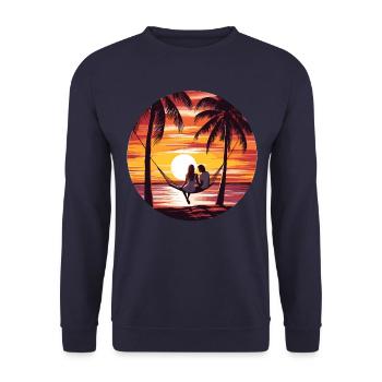 de détente - Sweat-shirt Unisexe - marine - Devant - Alina (178cm) & Michal (187cm)