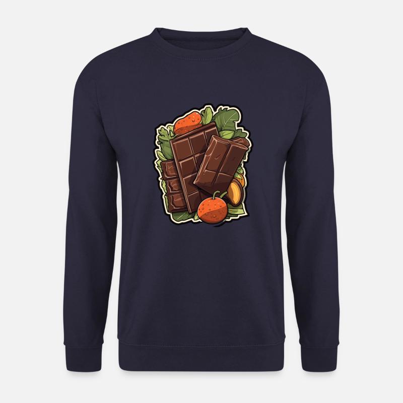 Chocolate - Minimalist indulgence - Unisex Sweatshirt - navy