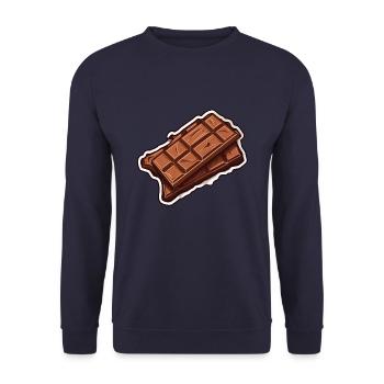 Barre chocolatée - Sweat-shirt Unisexe - marine - Devant - Alina (178cm) & Michal (187cm)