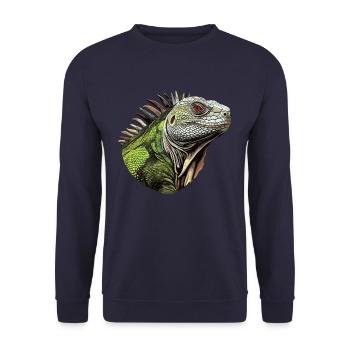 Iguana - Lush Mirage - Unisex Sweatshirt - navy - Front - Alina (178cm) & Michal (187cm)