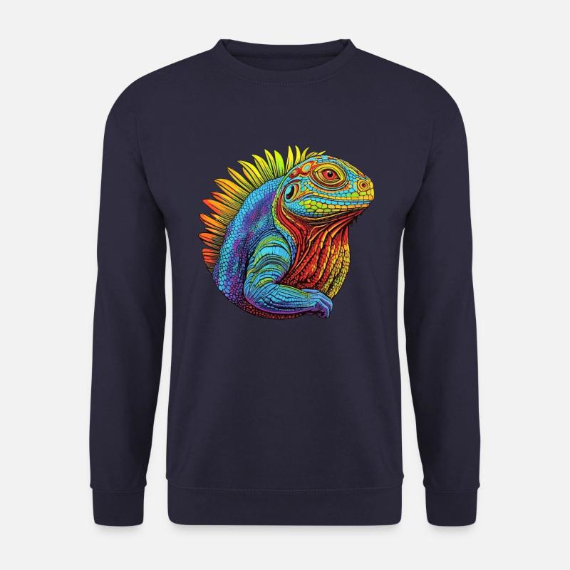 Leuchtende Eidechse - Unisex Pullover - Navy