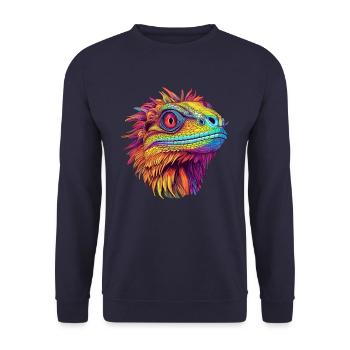 Luminous Pogona harmony - Unisex Sweatshirt - navy - Front - Alina (178cm) & Michal (187cm)