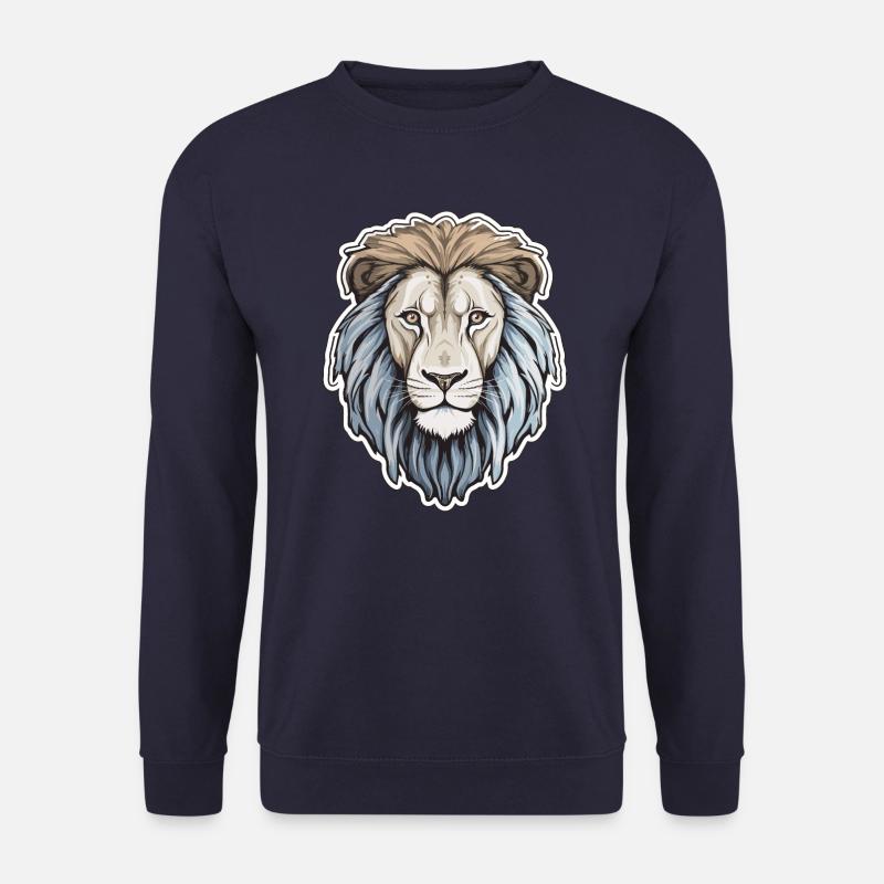 Lion Head Lion's Mane - Unisex Sweatshirt - navy