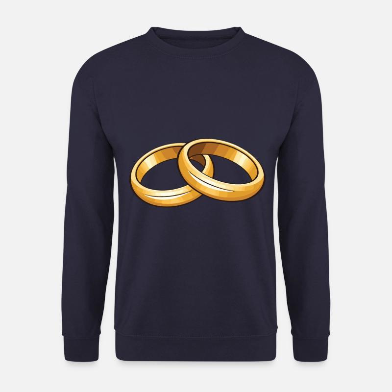 Eheringe Symbol Hochzeit - Unisex Pullover - Navy