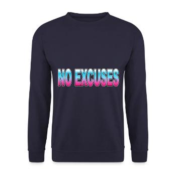 No Excuses - Unisex Sweatshirt - navy - Front - Alina (178cm) & Michal (187cm)