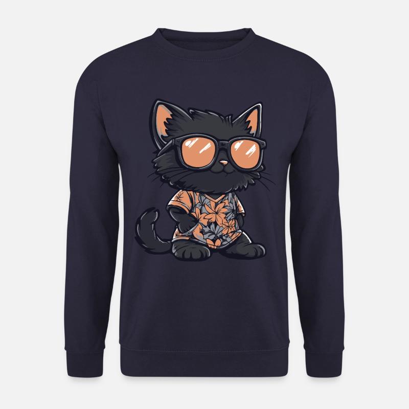 Cat Comic Funny Summer - Unisex Sweatshirt - navy