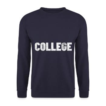 COLLEGE - For pupils and students - Unisex Sweatshirt - navy - Front - Alina (178cm) & Michal (187cm)