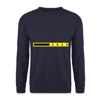 2024 year - Unisex Sweatshirt - navy - Front - Alina (178cm) & Michal (187cm)