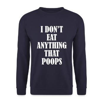 Vegan Vegan Vegan Script White - Unisex Sweatshirt - navy - Front - Alina (178cm) & Michal (187cm)