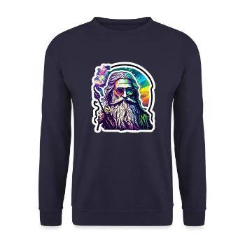 God of Hippies - Unisex Pullover - Navy - Vorne - Alina (178cm) & Michal (187cm)