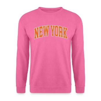 New York orange blanc - Sweat-shirt Unisexe - rose - Devant