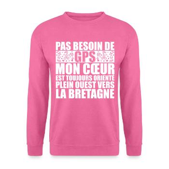 BRETON - Sweat-shirt Unisexe - rose - Devant