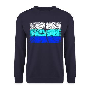 Drapeau de l’Allemagne INVERSÉ - Sweat-shirt Unisexe - marine - Devant - Alina (178cm) & Michal (187cm)