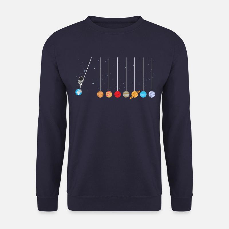 astronaute swing planètes système solaire science spatiale - Sweat-shirt Unisexe - marine