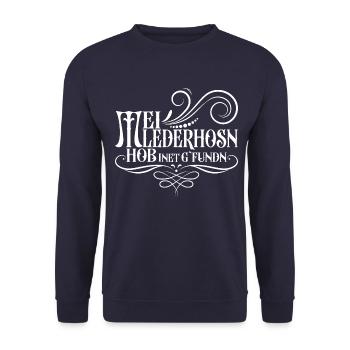 mei lederhosn - Unisex Pullover - Navy - Vorne - Alina (178cm) & Michal (187cm)