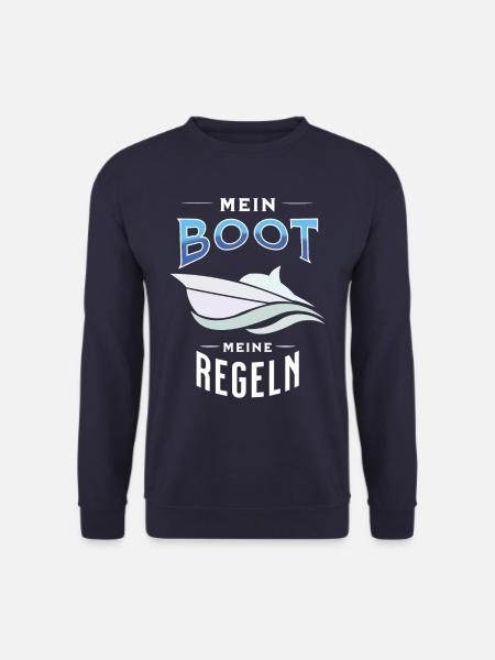 Mein Boot Meine Regeln T-Shirt Motorbootfahrer - Unisex Pullover - Navy