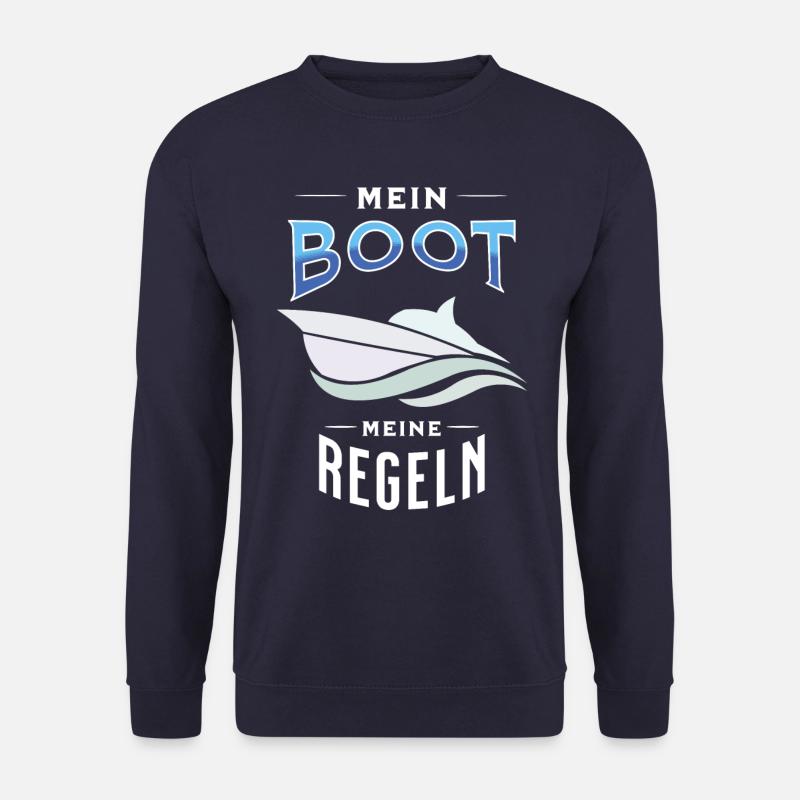 Mein Boot Meine Regeln T-Shirt Motorbootfahrer - Unisex Pullover - Navy