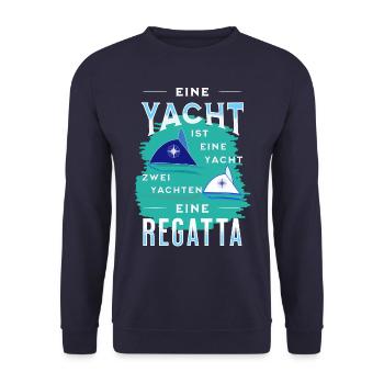 yacht segeln segler segelboot regatta skipper boot - Unisex Pullover - Navy - Vorne - Alina (178cm) & Michal (187cm)