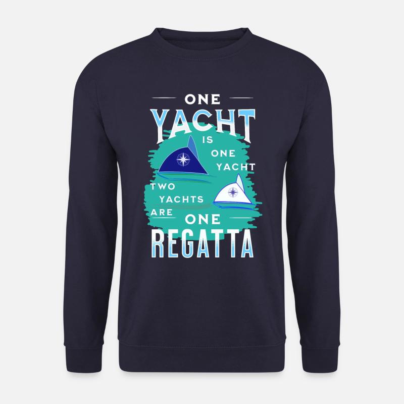 yacht sailing sailor skipper sailingboat regatta - Unisex Sweatshirt - navy