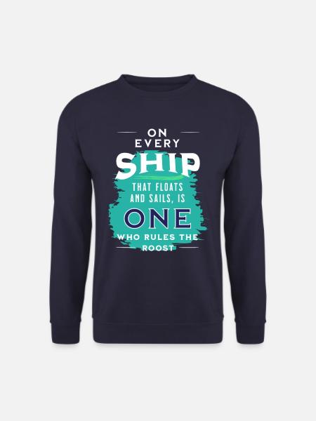 Captain Segelboot Yacht für Segler Skipper Boot - Unisex Pullover - Navy