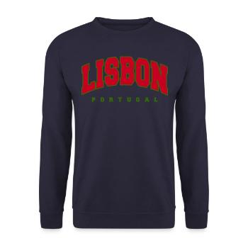 Lisbon - Unisex Sweatshirt - navy - Front - Alina (178cm) & Michal (187cm)