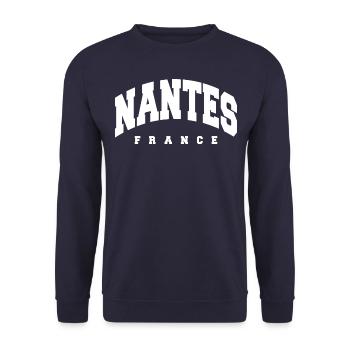 Nantes - Sweat-shirt Unisexe - marine - Devant - Alina (178cm) & Michal (187cm)