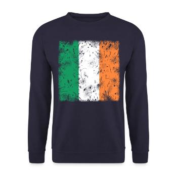 Irland - Unisex Pullover - Navy - Vorne - Alina (178cm) & Michal (187cm)