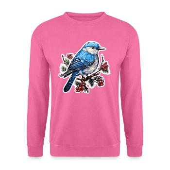 Oiseau d’hiver - Sweat-shirt Unisexe - rose - Devant