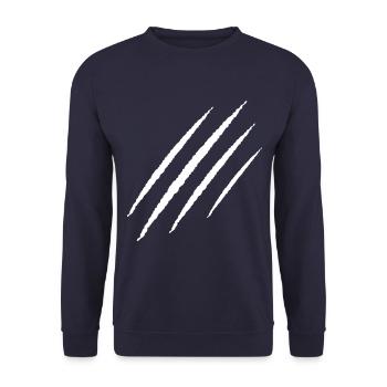 scratch claw wound icon - Unisex Sweatshirt - navy - Front - Alina (178cm) & Michal (187cm)