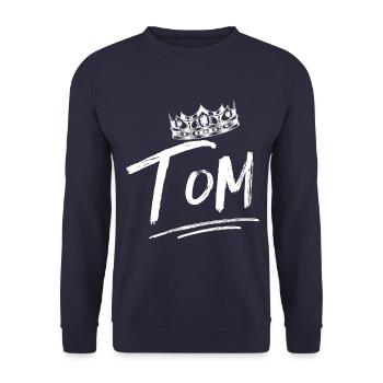 Tom - Unisex Sweatshirt - navy - Front - Alina (178cm) & Michal (187cm)