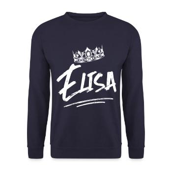 ELISA - Unisex Sweatshirt - navy - Front - Alina (178cm) & Michal (187cm)