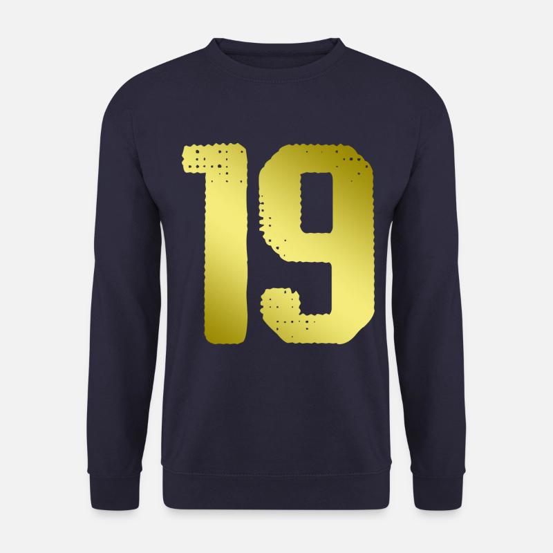 19 Zahl Trikot - Unisex Pullover - Navy