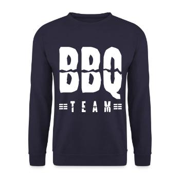 Bbq Team - Unisex Pullover - Navy - Vorne - Alina (178cm) & Michal (187cm)