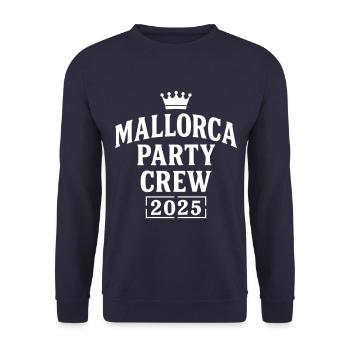 Majorque Party Crew 2025 (Garantie du prix le plus bas) - Sweat-shirt Unisexe - marine - Devant - Alina (178cm) & Michal (187cm)