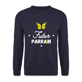Futur parrain - Sweat-shirt Unisexe - marine - Devant - Alina (178cm) & Michal (187cm)