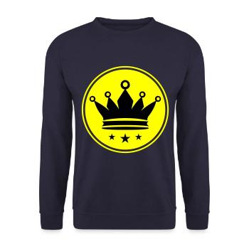 Crown Icon Symbol - Unisex Sweatshirt - navy - Front - Alina (178cm) & Michal (187cm)